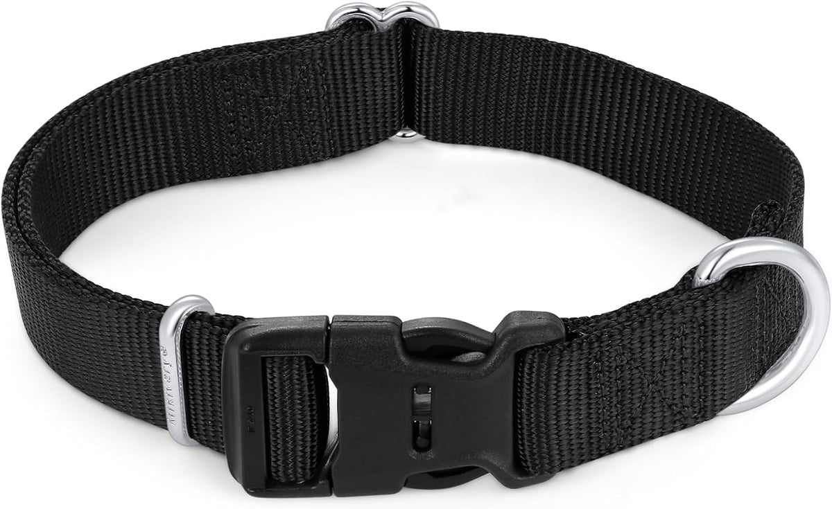 Mikivery Nylon Dog Collar with Quick Release Buckle Soft Adjustable Sturdy for Small Medium Large