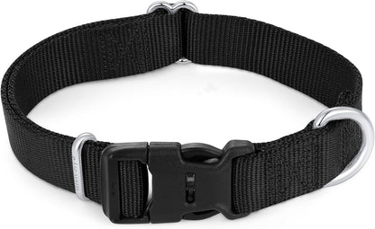 Mikivery Nylon Dog Collar with Quick Release Buckle Soft Adjustable Sturdy for Small Medium Large