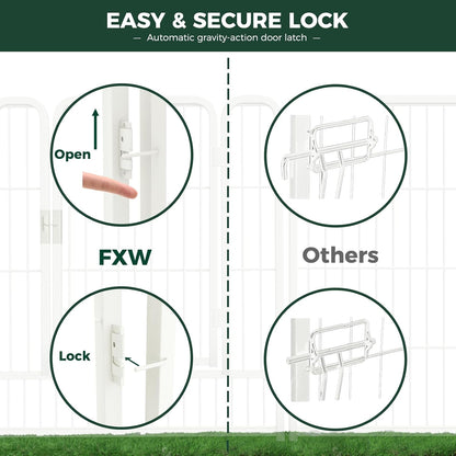 FXW Rollick Unleashed Dog Playpen for Indoor, Yard, RV Camping, 32 inch 16 Panels for Medium and