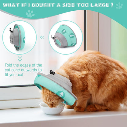 Cat Cone Collar Soft to Stop Licking After Surgery Cat Recovery Collar for Small Large Cats