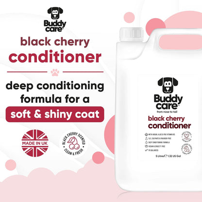 Black Cherry Dog Conditioner (169.07oz) Made with Aloe Vera, Argan Oil & Pro Vitamin B5 | Detangle