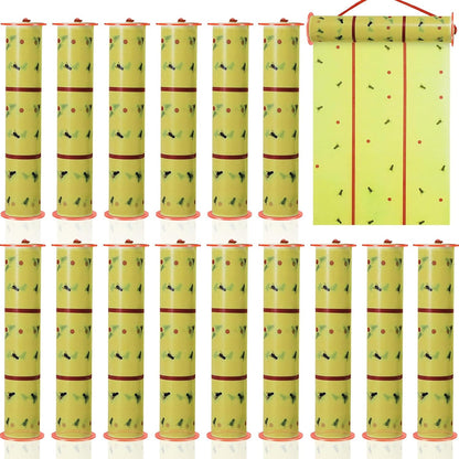Qualirey Giant Sticky Fly Traps,30 Feet Fly Strips for Indoor Outdoor Hanging Flying Tapes Non
