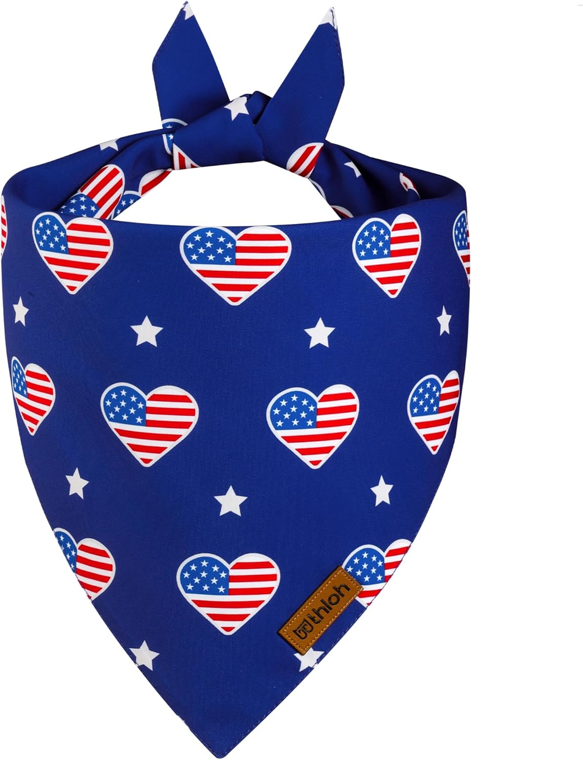 4th of July Dog Bandanas - 2 Pack Reversible American Flag Pet Scarf for Boy and Girl | Premium