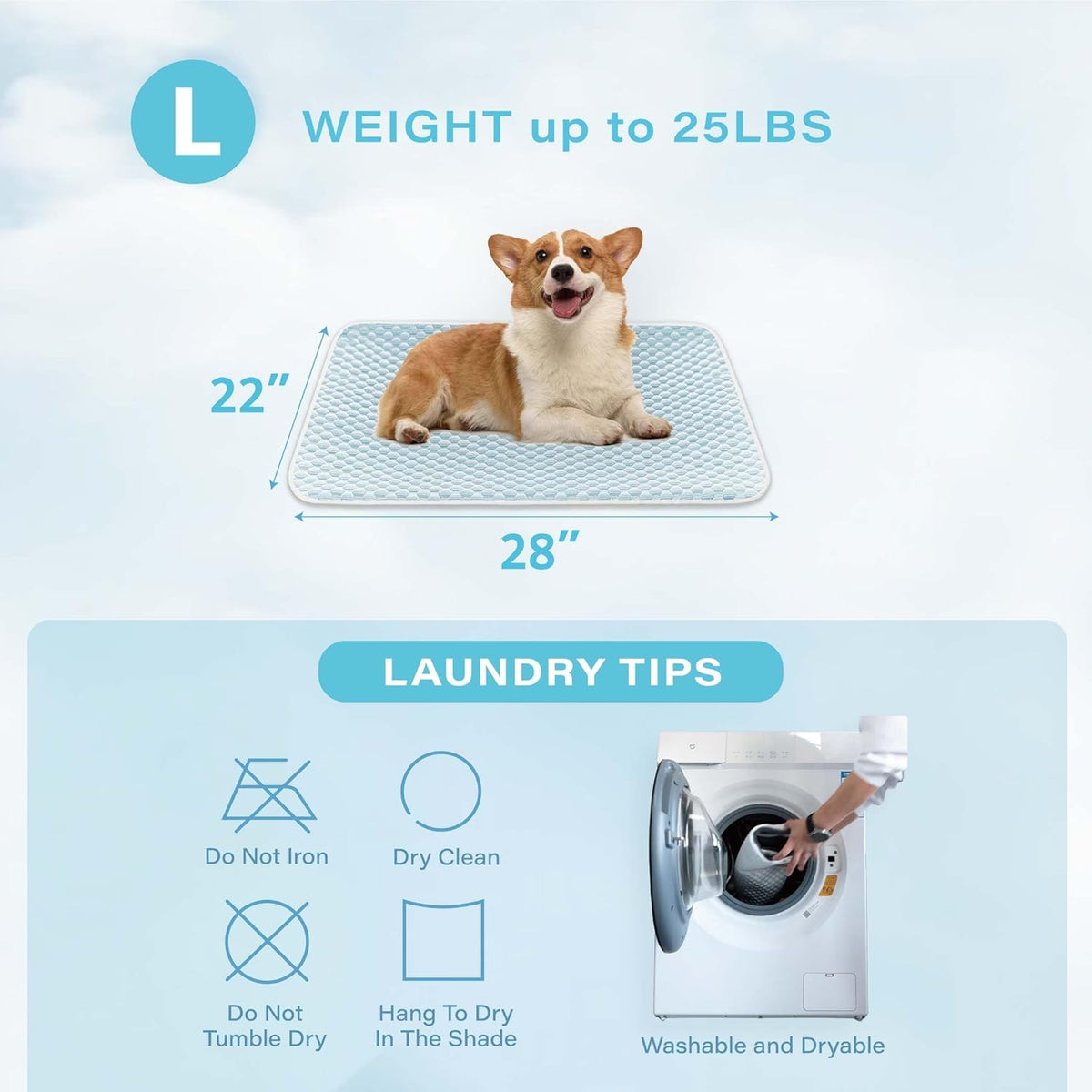 MICROCOSMOS Dog Sleeping Pad & Pet Cooling Mat- Breathable Bubble Surface, EZ Clean. Keep Cooling