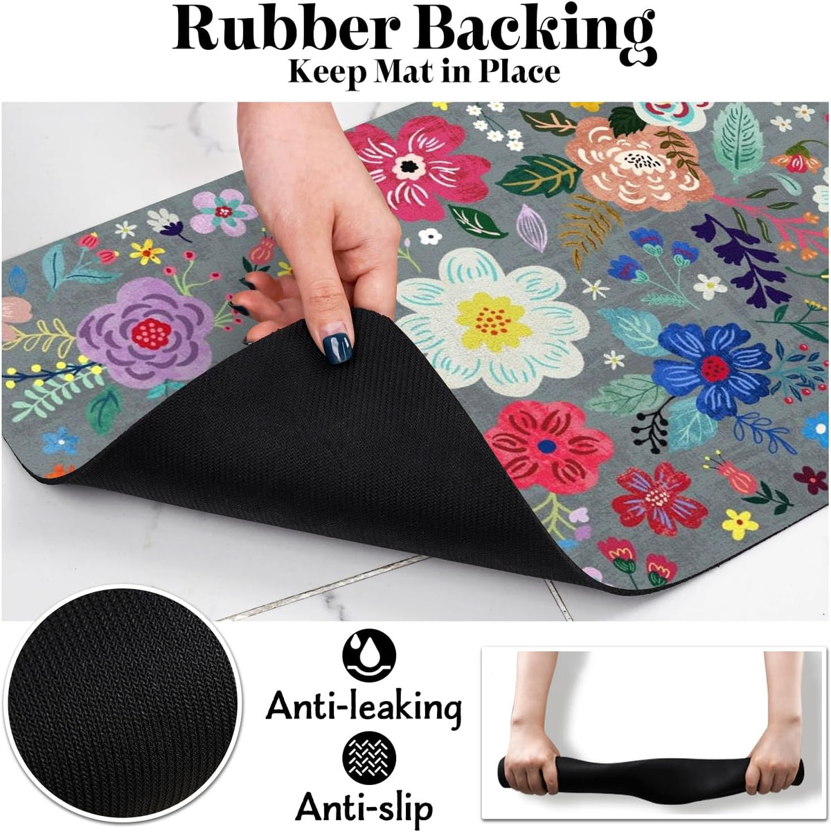 Dog Food Mats for Floors, Absorbent Dog Bowl Mat for Food and Water Dispenser Mat, Quick Dry Cat
