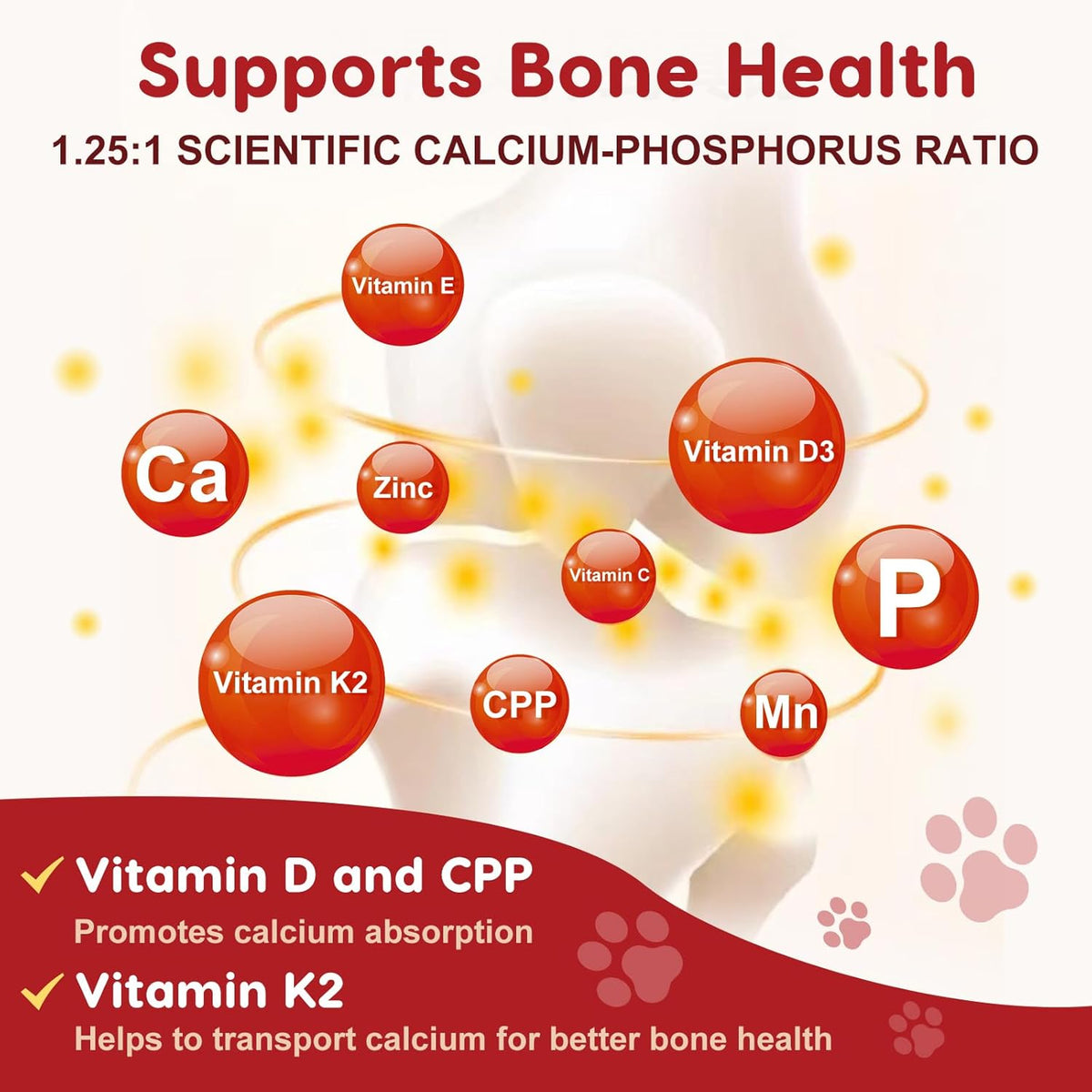 Glucosamine for Dogs, Joint Supplement for Dogs with Chondroitin, MSM, Omega-3, Turmeric and