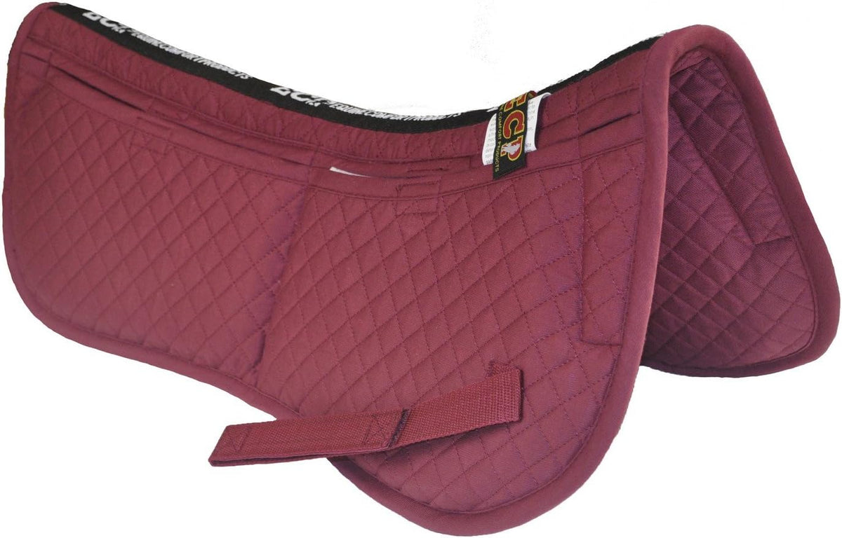 ECP Equine Comfort Products Adjustable Shock Absorbing Memory Foam Half Saddle Pad, Injury