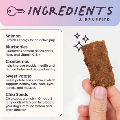 Bundle x Joy Ride & Vibe Dog Treats, Wild Caught Salmon Jerky, Snack Bars, Puppy Training Treats