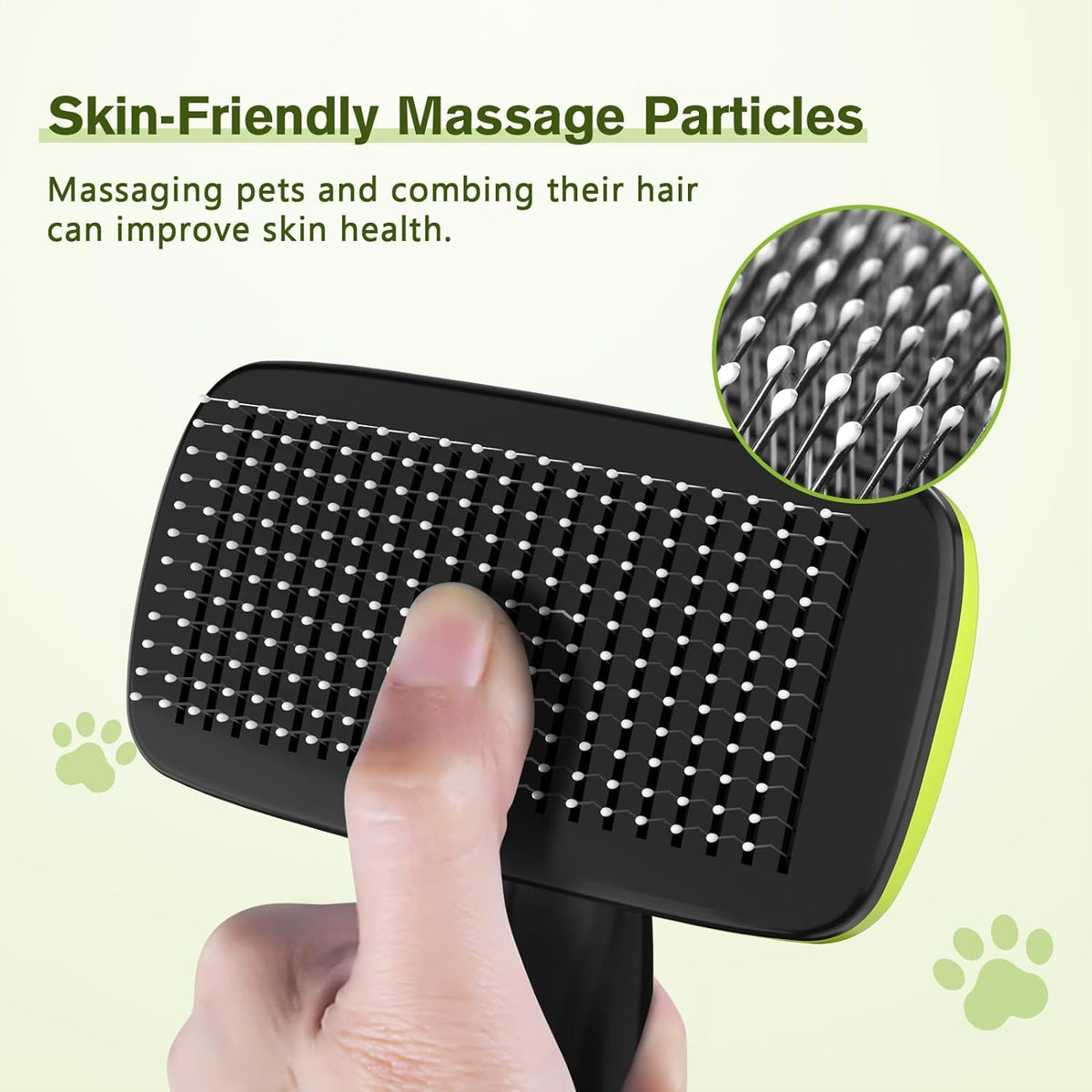 Pecute Self-Cleaning Slicker Brush for Dogs, Cats, Lightweight Dog Brush for Shedding Massaging