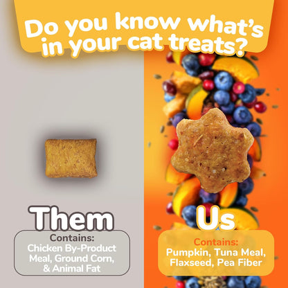 Fruitables Cat Treats, Healthy Treats for Cats, Low Calorie and Packed with Protein, Crunchy