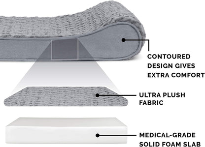 Furhaven Orthopedic Dog Bed for Large/Medium Dogs w/ Removable Washable Cover, For Dogs Up to 38