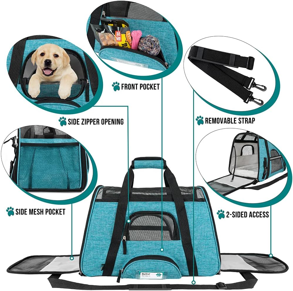 PetAmi Airline Approved Pet Carrier for Cat, Soft Sided Dog Carrier for Small Dog, Cat Travel