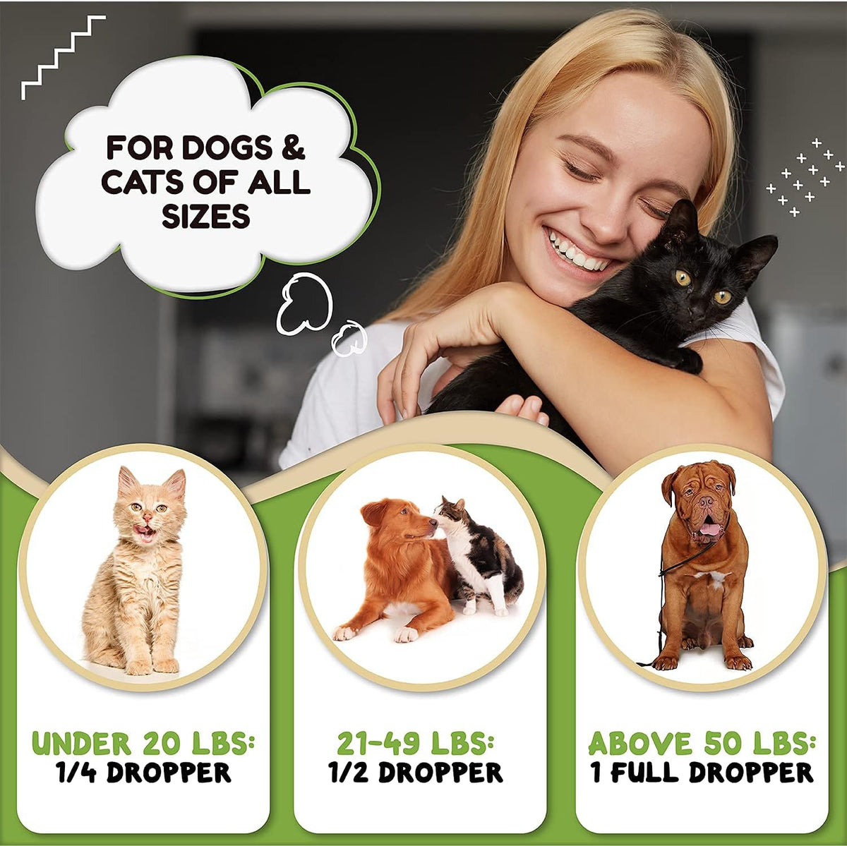 Billion Pets - Hemp Oil for Dogs and Cats - Helps with Anxiety, Pain, Stress, Sleep, Arthritis
