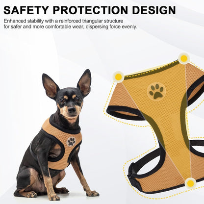 BINGPET No Pull Dog Harness,Soft Mesh Breathable All Weather Vest Harness,Safety Protection Design