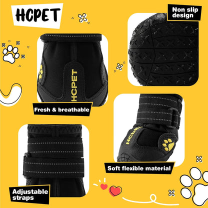 Hcpet Dog Shoes, Dog Boots for Small Dogs, Waterproof Medium Dog Booties Paw Protector for Summer