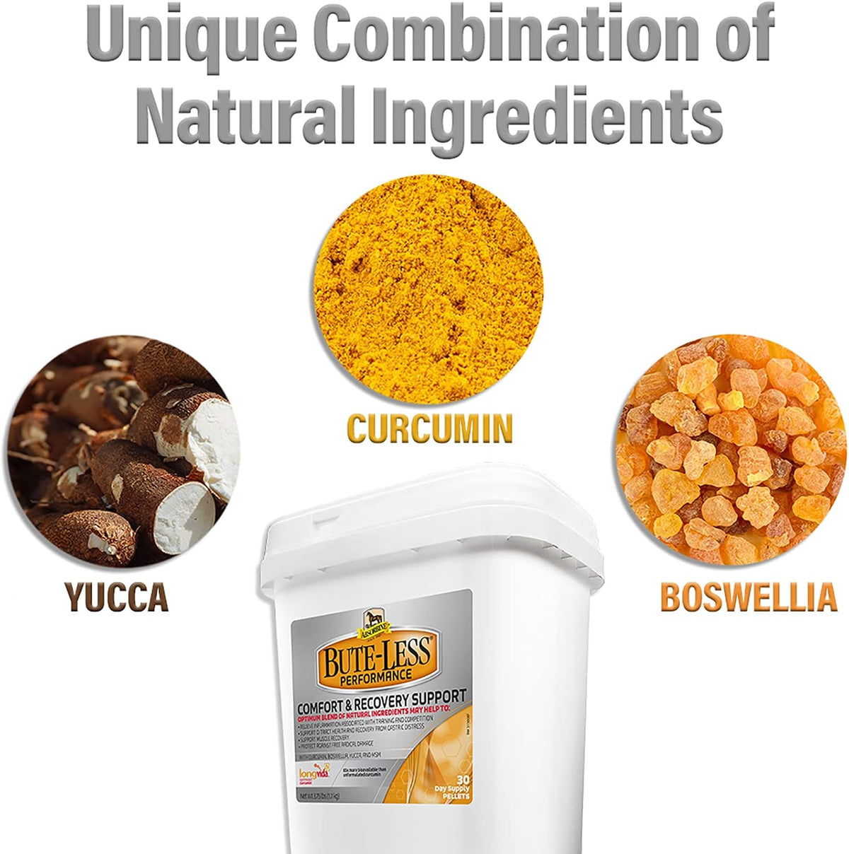 Absorbine Bute-Less Performance Advanced Formula Horse Supplement Pellets, Supports Healthy