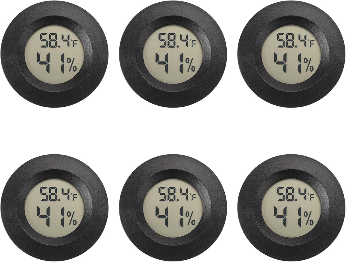 Mini Hygrometer Digital Thermometer Humidity Meter 6 Pack Hygrometer Thermometers Indoor/Outdoor