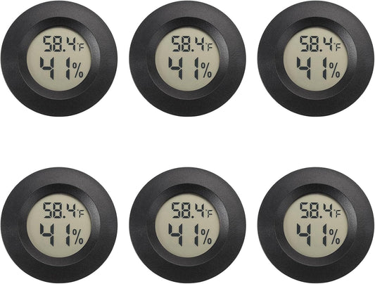 Mini Hygrometer Digital Thermometer Humidity Meter 6 Pack Hygrometer Thermometers Indoor/Outdoor