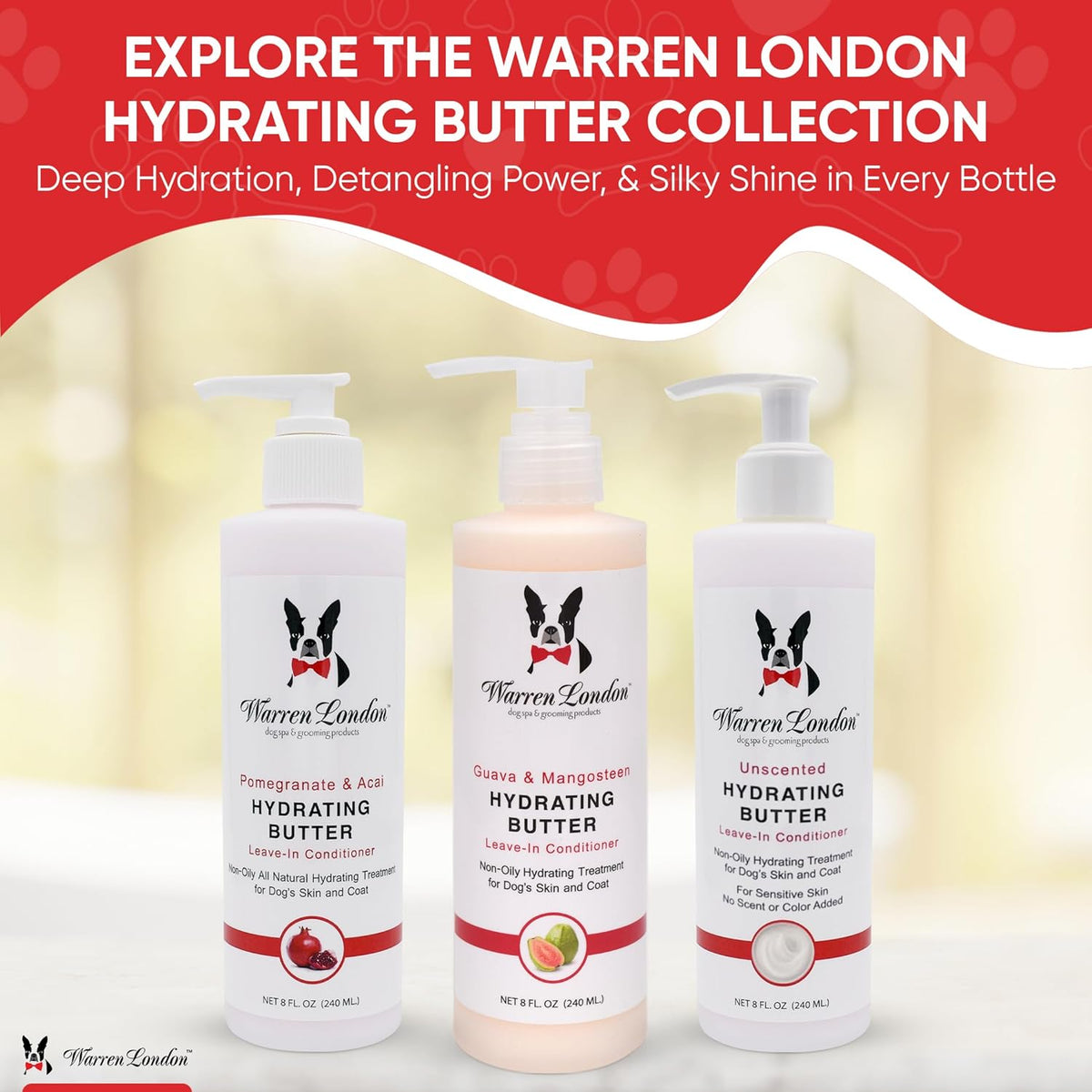 Warren London Hydrating Butter Leave in Pet Conditioner for Dogs | Lotion for Skin and Coat | Aloe
