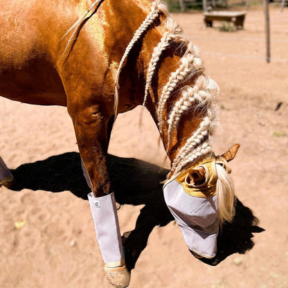 Fly Masks for Horses, 70% Uv-Block, Breathable Fly Mask for Equines, Durable, Comfortable Fit for
