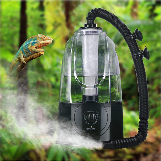 Coospider 3.8L Reptile Fogger Mister, Quiet Reptile Humidifier for Reptiles Tank, Terrarium
