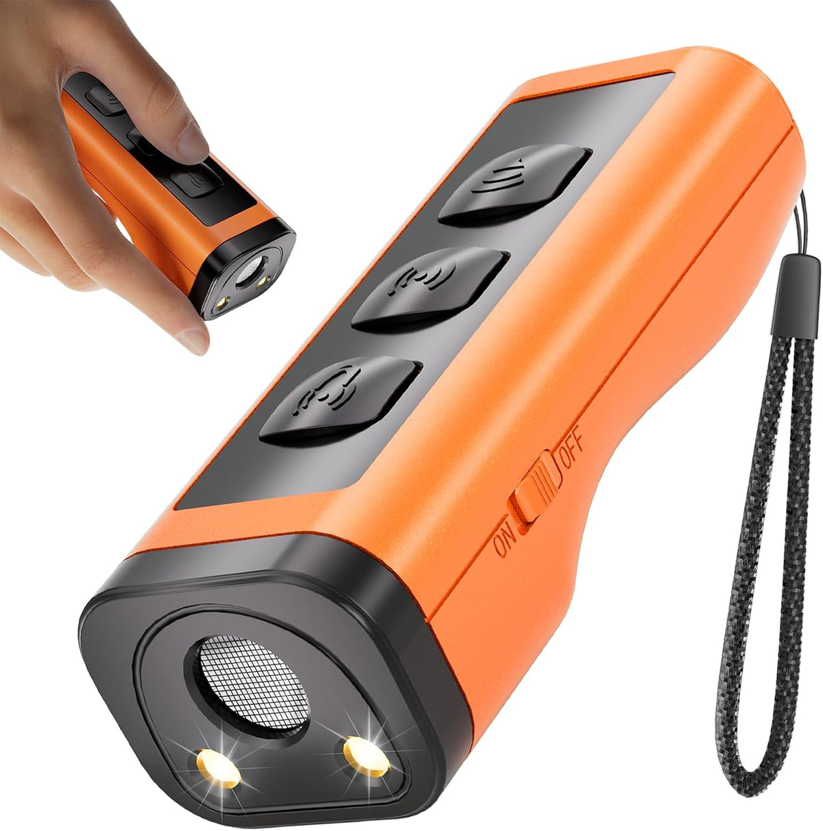 2 Pack Dog Bark Deterrent Devices Rechargeable Anti-Barking Device for Dogs 50ft Long Range