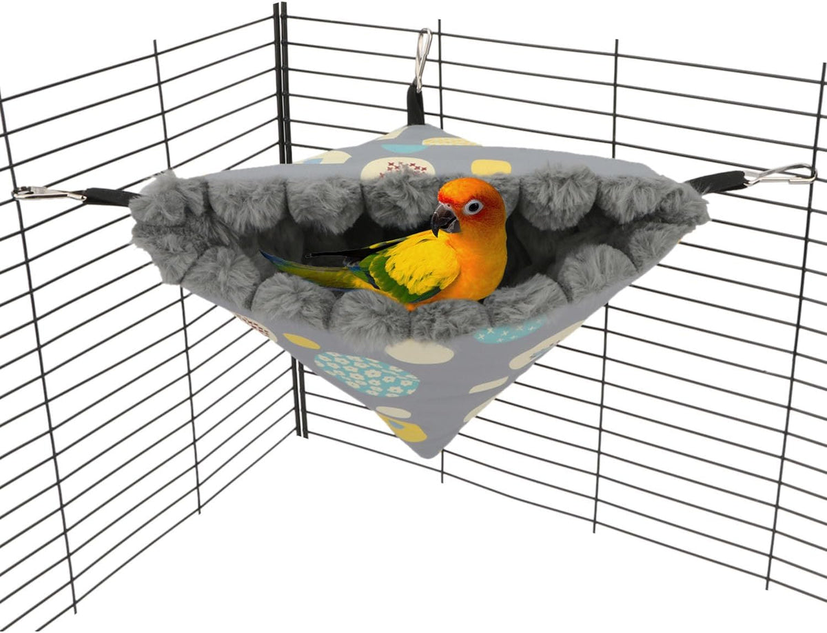 Wontee Bird Nest House Winter Warm Hanging Hammock Bird Bed Snuggle Hut for Parakeets Budgies