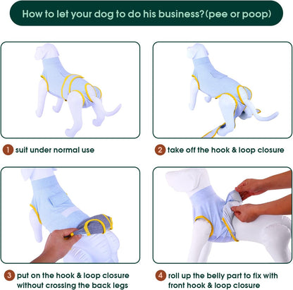 Kuoser Recovery Suit for Dogs Cats After Surgery, Professional Pet Recovery Shirt Dog Abdominal