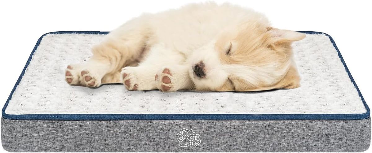 EMPSIGN Reversible Cool and Warm Dog Bed for Crate Pad, Pet Beds with Washable and Removable Cover