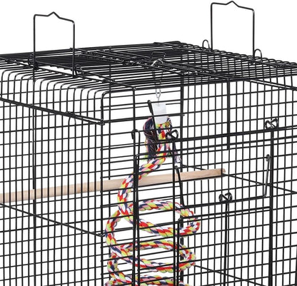 Yaheetech Open Play Top Travel Bird Cage for Conure Sun Parakeet Green Cheek Conure Lovebird Budgie