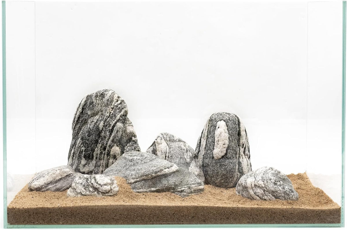 Natural Aquarium Rocks Silver Seiryu Rock Mountain Stone Decor Rocks for Aquariums and Terrariums
