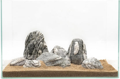 Natural Aquarium Rocks Silver Seiryu Rock Mountain Stone Decor Rocks for Aquariums and Terrariums
