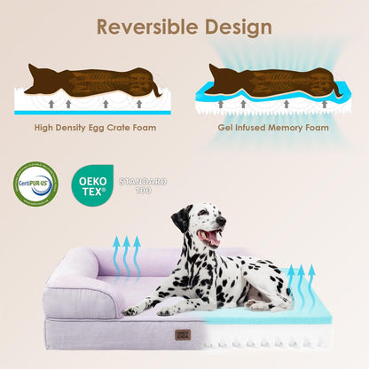 EHEYCIGA Orthopedic Dog Bed for Small Dogs, Waterproof Memory Foam Small Pet Beds with Sides