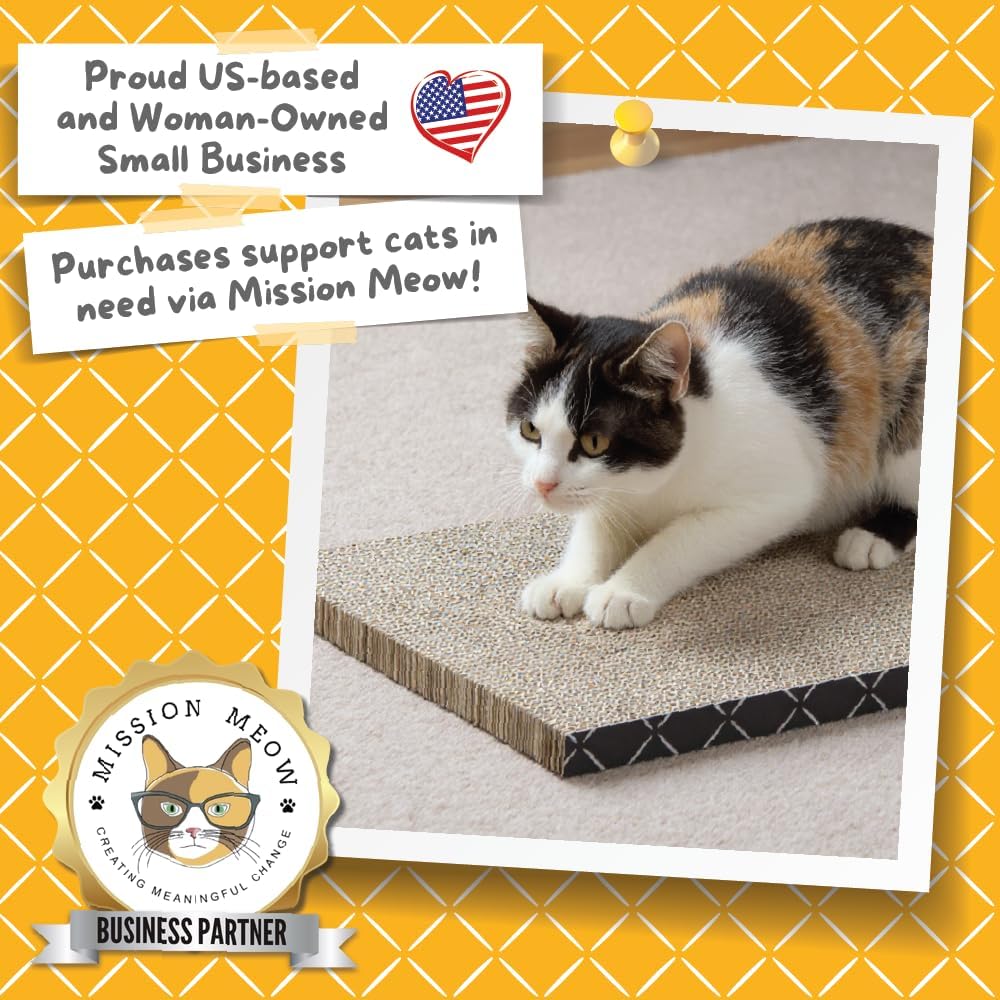 HIDE & SCRATCH Cat Scratcher Pad Pack; Cat Scratch Pad Refills for Hide & Scratch Scratcher Box (4