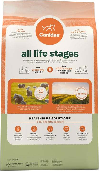 Canidae All Life Stages Real Lamb & Ancient Grains Recipe – High Protein Premium Dry Dog Food for