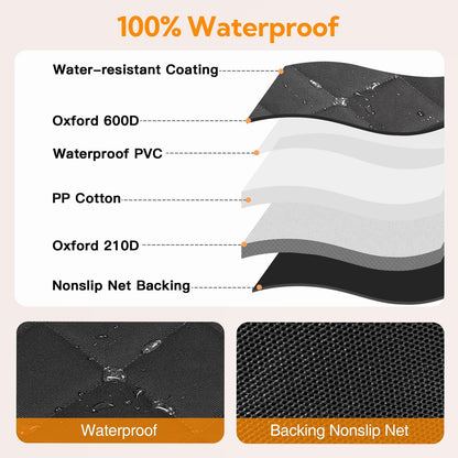 Kytely Dog Car Seat Cover for Back Seat,600D Heavy Duty Dog Hammock for Car with Side Flap,100%