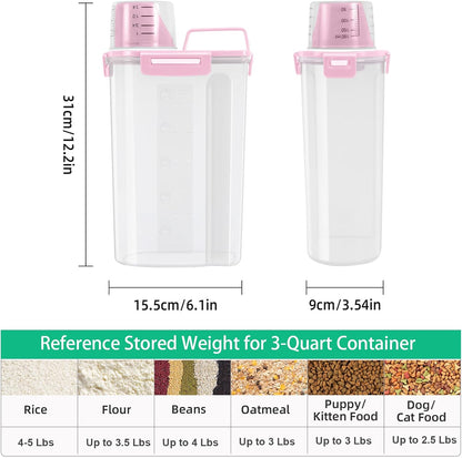 TBMax Rice Storage Container 5 Lbs, Small Airtight Dry Food Container for Flour Cereal Pasta