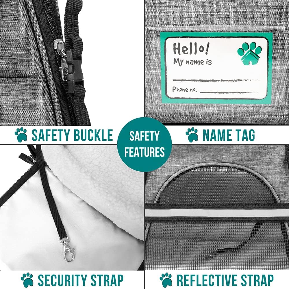 PetAmi Airline Approved Pet Carrier for Cat, Soft Sided Dog Carrier for Small Dog, Cat Travel