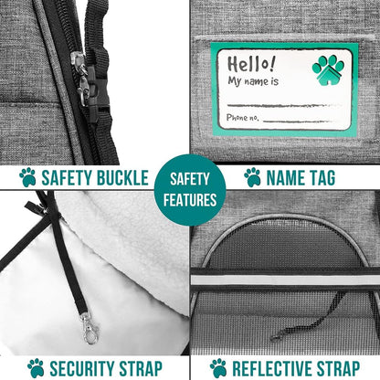 PetAmi Airline Approved Pet Carrier for Cat, Soft Sided Dog Carrier for Small Dog, Cat Travel