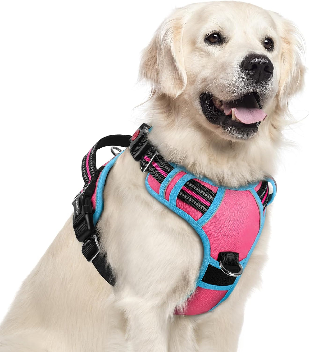 rabbitgoo Dog Harness for Large Dogs, No Pull Pet Vest with 3 Buckles, Adjustable Soft Padded Pet