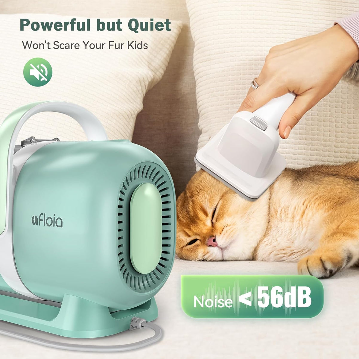 Afloia 6-in-1 Dog Grooming Kit, Pet Grooming Vacuum for Shedding, Dog Hair Vacuum with Clipper Nail