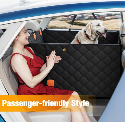 PETICON Convertible Back Seat Extender for Dogs, Dog Car Seat Cover Hard Bottom Holds 400 lbs