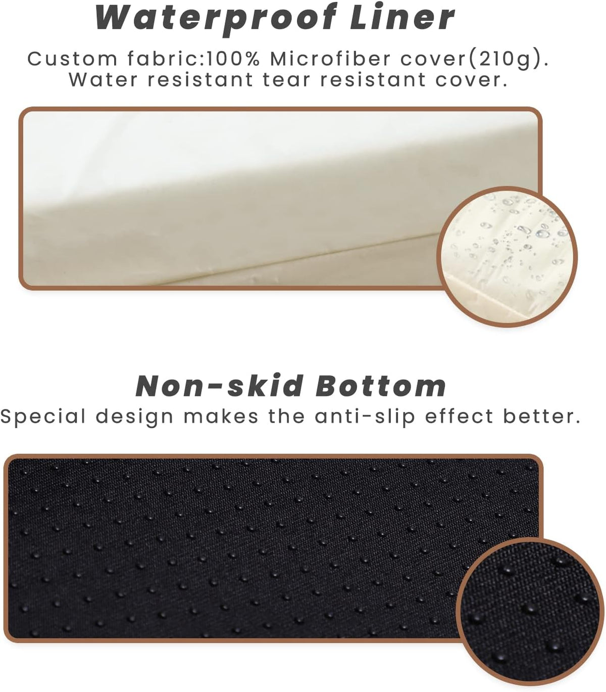 Laifug Orthopedic Memory Foam Extra Large Dog Bed Pillow(50"x36"x10", Slate Grey) Durable Water
