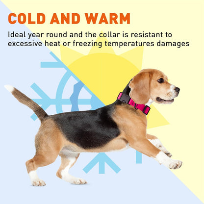 Dogline Biothane Waterproof Dog Collar with Quick Release Buckle Strong Coated Nylon Webbing with