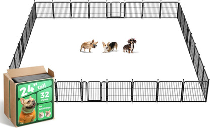 FXW Rollick Unleashed Dog Playpen for Indoor, Yard, RV Camping, 24 inch 32 Panels for Small and