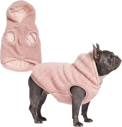 Spark Paws Teddy Dog Sweater, Sherpa Jacket Vest with Warm Fleece Lining, Winter Coat Suitable for