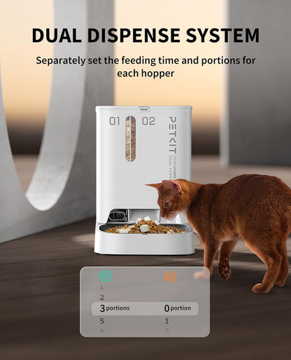 PETKIT Automatic Cat Dog Feeder with Camera, AI-Powered Motion Capturing, 1080P HD Video with Night