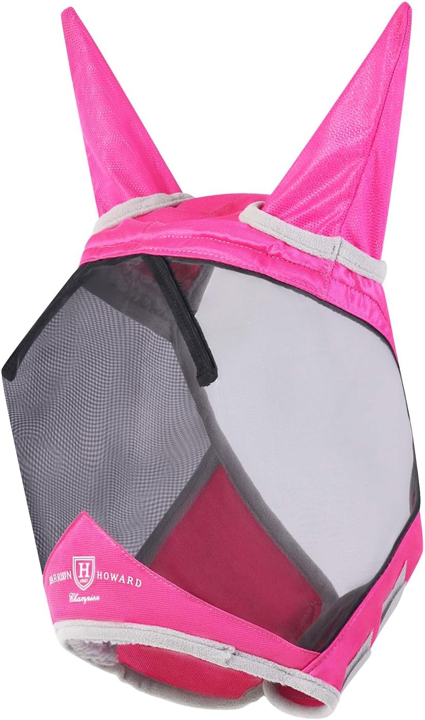Harrison Howard CareMaster Pro Luminous Fine Mesh UV-Proof Fleece Padding Fly Mask Half Face