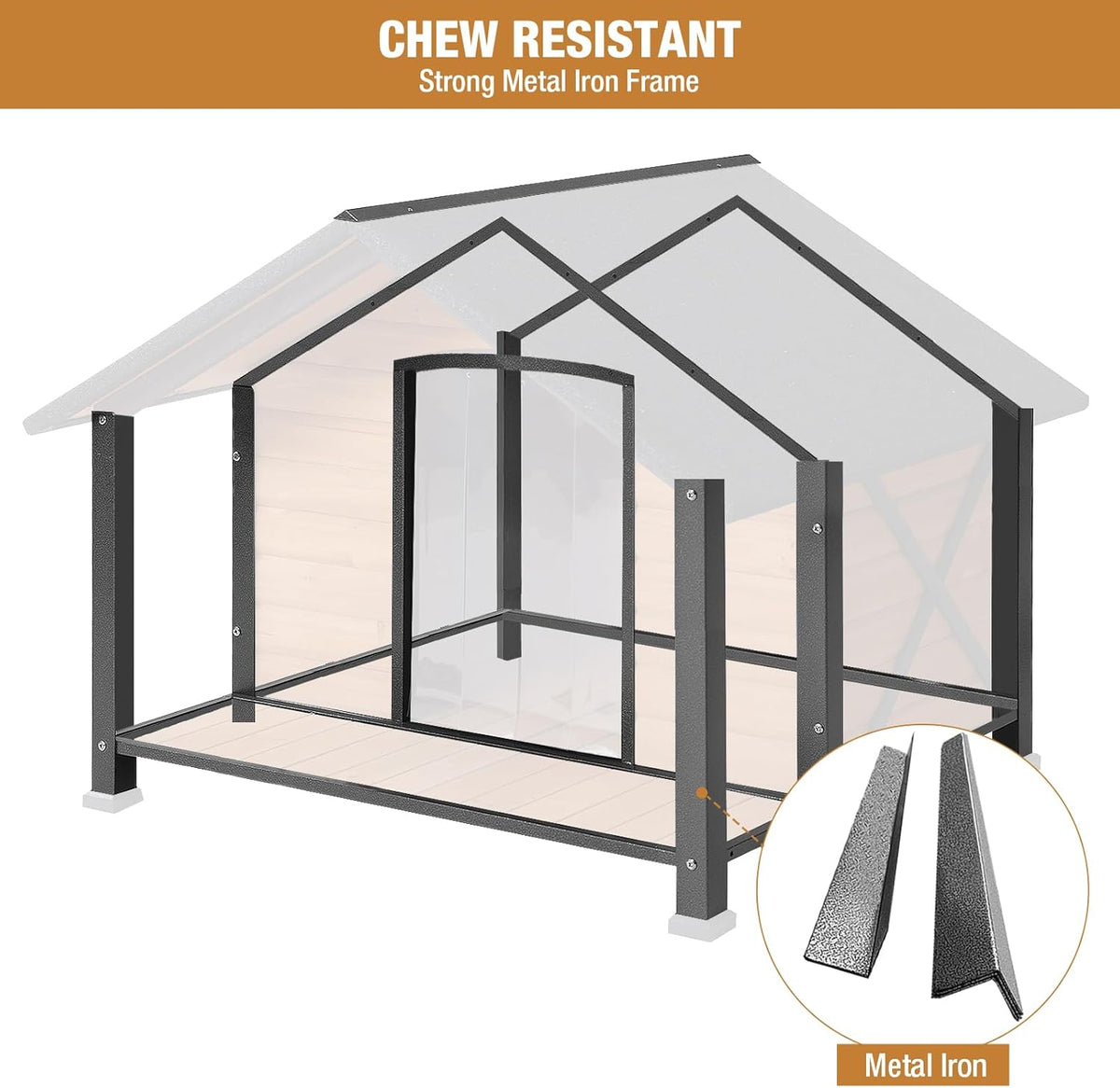 Dog House Outdoor & Indoor, Dog Kennel for Winter, Insulated Puppy Shelter for Small & Medium &