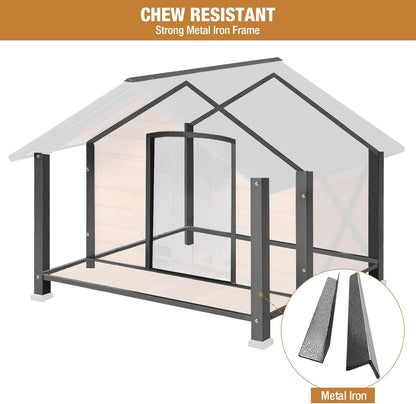 Dog House Outdoor & Indoor, Dog Kennel for Winter, Insulated Puppy Shelter for Small & Medium &